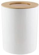 Plastový kôš s bambusovým vekom biely CP-3298 41