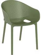 SKY PRO záhradná stolička olive green
