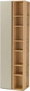 Vysoký regál s dverami Lucky, eukalyptovo zelená/baltský dub%