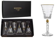 BOHEMIA PRESTIGE CONTE GOLD POHÁR NA VÍNO 260ML SADA 6 KS