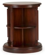 furniture-nabytek.cz - Masívna knižnica Cambridge z mahagónu, otočná, lakovaná, hnedá