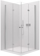 Cerano Volpe Duo, sprchovací kút so skladacími dverami 70(dvere) x 70(dvere), 6mm číre sklo, chrómový profil, CER-CER-427357
