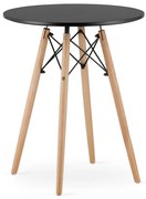 Okrúhly stôl TODI 60 cm čierny