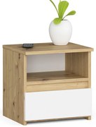 Nočný stolík CL1 dub artisan / biely