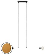 LED stmievateľné závesné svietidlo v okrovožltej a čiernej farbe Sirius – Zuiver