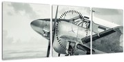 Obraz - Lietadlo (s hodinami) (90x30 cm)