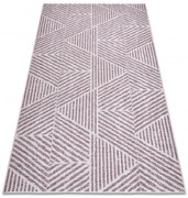 Koberec SIZAL COLOR 47176260 Línie, trojuholníky, zygzak - béžový / špinavo ružový