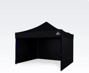 BRIMO Altánok 3x3 m Oceľový Rám s 3 Stenami: Pracovný Stan pre Remeselníkov - s 3 stenami - Čierna 22