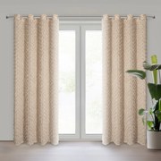 ZÁVES NA KRÚŽKOCH EVA MINGE AURELIA 135X250 CM BÉŽOVÁ