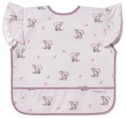 Detský podbradník, zásterka s vreckom Králíček, ružová