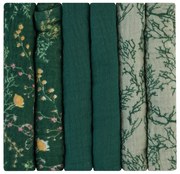 Plienky mušelínové 30x30 cm 6ks Secret Garden Green