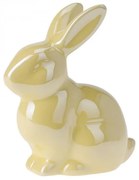 Zajačik s perleťovým efektom v žltej farbe 9 cm