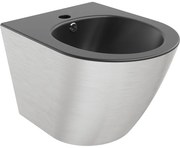 Mexen Lena, závesný bidet 480x370x325 mm, čierna matná - strieborný vzor, 35224873