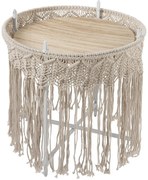 Kovový odkladací Boho stolík Macrame - Ø 43 * 45cm