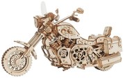 Robotime Drevené 3D mechanické puzzle Motorka Cruiser 420 ks