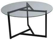 Konferenčný stolík Trio Black s transparentným sklom