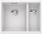 Blanco Subline 340/160-U, silgranitový drez pod pracovnú dosku 555x460x190 mm, drez vľavo, 1,5-komorový, biela, BLA-523552
