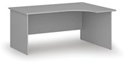 Kancelársky rohový pracovný stôl PRIMO GRAY, 1600 x 1200 mm, pravý, sivá