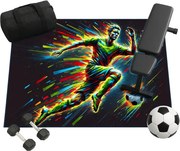 Protišmykový herný koberec FootBall viacfarebný