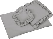 Súprava obliečok pre bábiky svetlo šedá 28x42cm