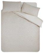 Sivobéžové obliečky na dvojlôžko/predĺžené zo žakára 230x220 cm Corded Leaves – Catherine Lansfield