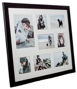 Čierny rámček na 8 fotografií Styler Narvik, 51 × 41 cm