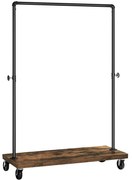 Stojan na oblečenie s vysokou nosnosťou do 90 kg, čierny