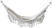 Béžová režná bavlnená hamaka so strapcami Hammock - 150*245 cm