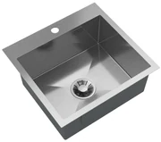 Gamma Gamma, 1-komorový oceľový drez 480x450x210 mm, brúsená oceľ, GMA-S4845-CH