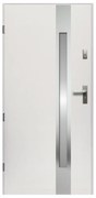 Vchodové dvere Hestia, 90 L, rozmer vr. zárubne: 1000 × 2070 mm, oceľ, ľavé, biele, plné