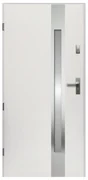 Vchodové dvere Hestia, 90 L, rozmer vr. zárubne: 1000 × 2070 mm, oceľ, ľavé, biele, plné