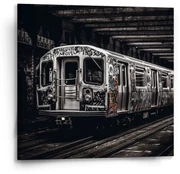 Sablio Obraz Mestské metro s graffiti - 50x50 cm