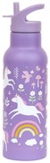 A Little Lovely Company - antikorová fľaša na pitie, 500 ml - jednorožce a dúha