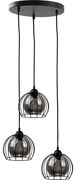 Luster na lanku SOLO BLACK 3xE27/60W/230V pr. 30 cm