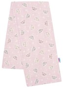 Bavlnená plienka s potlačou New Baby ružová malé medvedíky