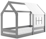 Domčeková posteľ so strieškou DOMČEK 1 160×80 cm grafitová
