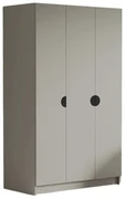 Šatníková skriňa CAMON 150 cm - béžová/čierne úchytky