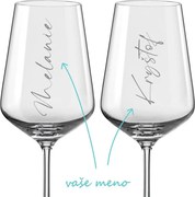 Poháre na víno k výročiu Calligraphy style 2 ks