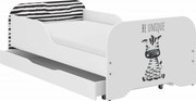 Wooden Toys Detská posteľ MIKI 140x70 ZEBRA SAFARI