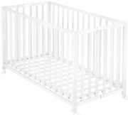 Biela skladacia postieľka na kolieskach 60x120 cm Fold up – Roba