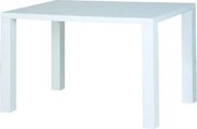 Jedálenský stôl Leo, 120x80 cm, biely lesk%