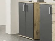 Skrinka 2-dverová Bacalar, dub viking/šedá%