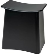 Wenko Kúpeľňová stolička s priestorom na bielizeň Wing, čierna, 45 x 33 x 48 cm