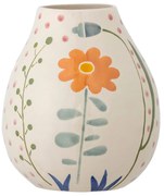 Krémová ručne maľovaná váza z kameniny (výška 17 cm) Taza – Bloomingville