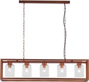 Jupiter 1804 - MC5 - Luster na reťazi MACARI 5xE27/60W/230V medená