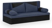 Pohovka pre 3 osoby s funkciou spania ROLO Námornícka modrá/čierna