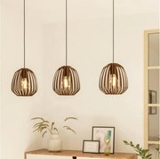 Eglo 901098 - Závesný luster na lanku ESPINAL 3xE27/40W/230V bronzový