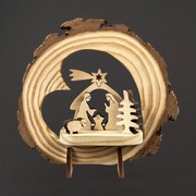 AMADEA Drevený betlehem s figúrkami, masívne drevo, 15 cm, český výrobok