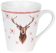 Keramický hrnček s jeleňom Cosy Lodge - 13*9*11 cm / 300 ml