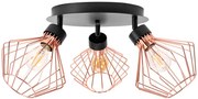 Toolight - Stropná lampa typu reflektor 392195, čierna-ružové zlato, OSW-08561